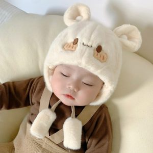 Autumn and Winter Children's Pullover Super Cute Plush Ear Protection Hat Cute Warm Hat