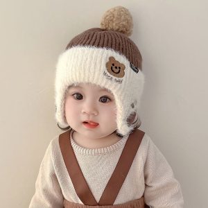 Children's Autumn and Winter Foreign Style Baby Warm Wool Knitted Hat