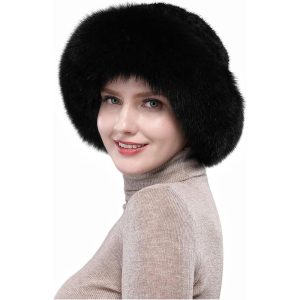 Warm Knitted Mink Genuine Fur Headband Fluffy Fur Hat